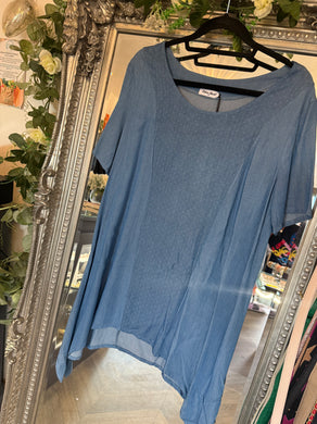 Denim lightweight oversized top