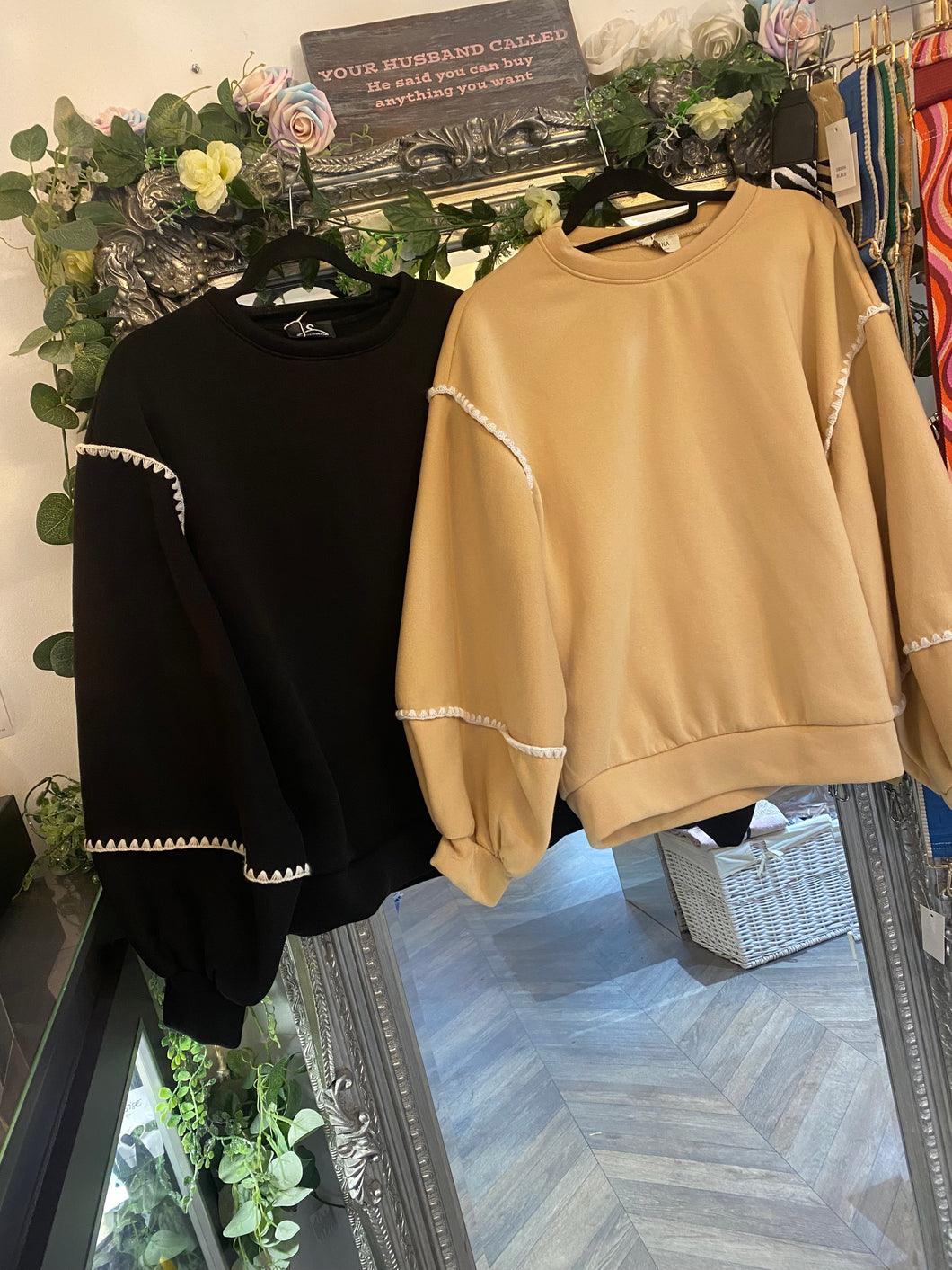 Bell sleeve sweatshirt